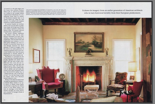 Italian Renaissance Marble Mantel featured in the Architectural Digest Magazine